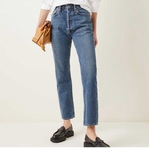 Agolde 90s pinch waist high rise straight leg rigid jeans size 27